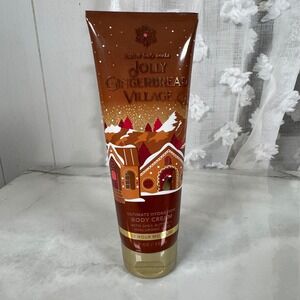 Bath and Body Works Jolly Gingerbread Village Ultimate Hydration Body Cream 8 oz